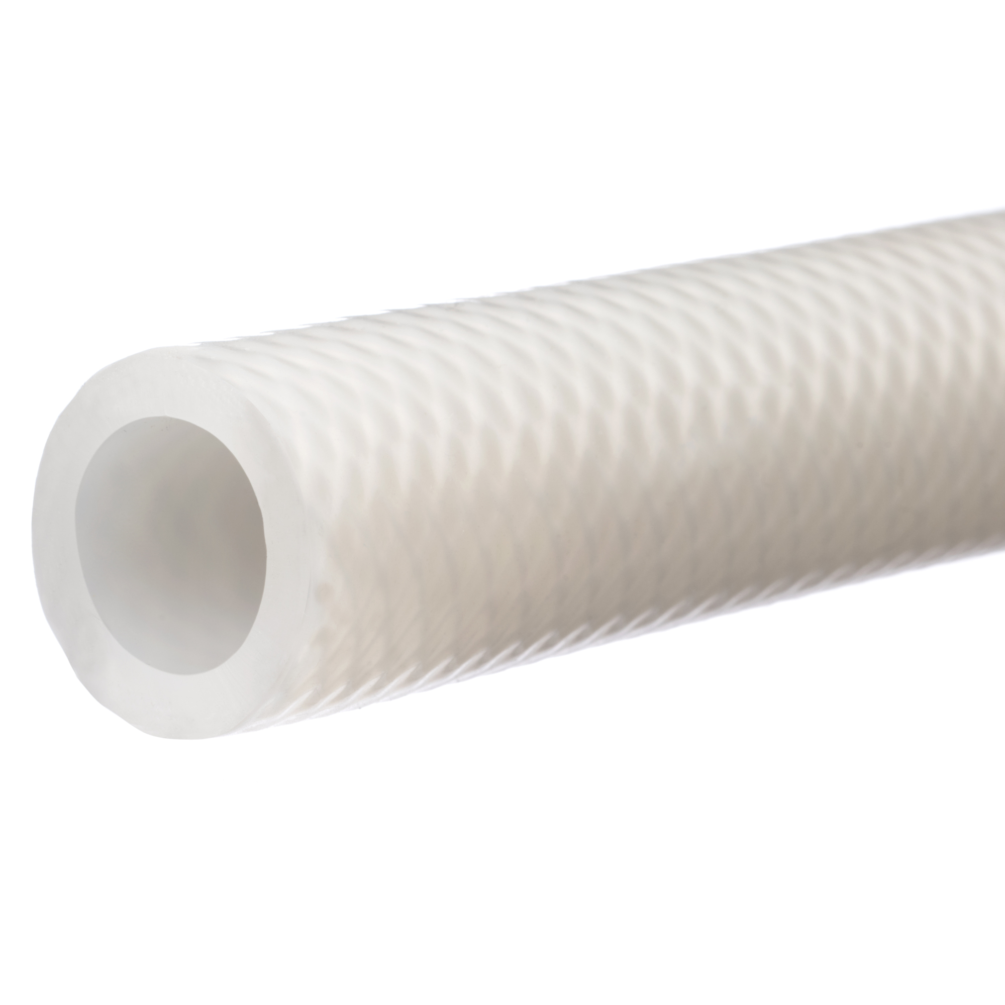 Polyester Braid Reinforced FDA Silicone Tubing - 3/8" ID x 11/16" OD x 100 ft. Long